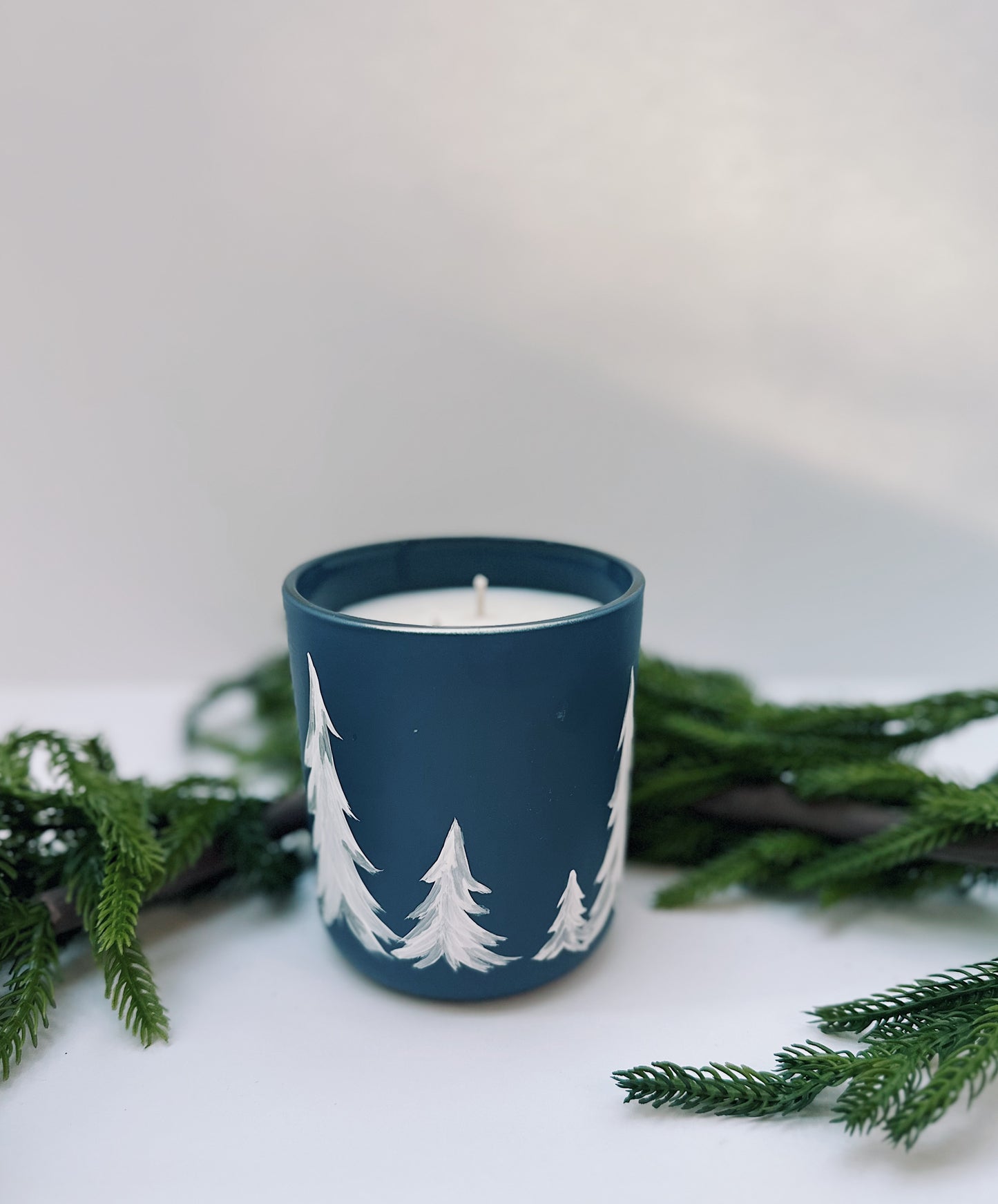 Hand painted vessel - Cedar, Fir, Moss, Lemon Peel
