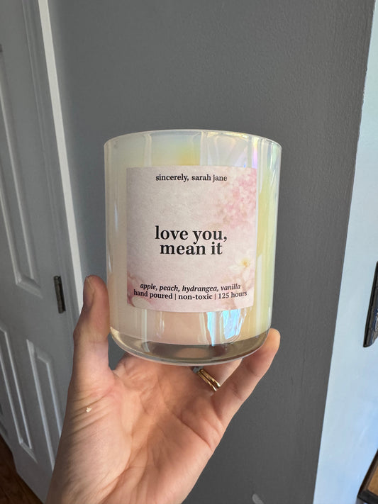 Love You, Mean It - Valentine's Day Candle