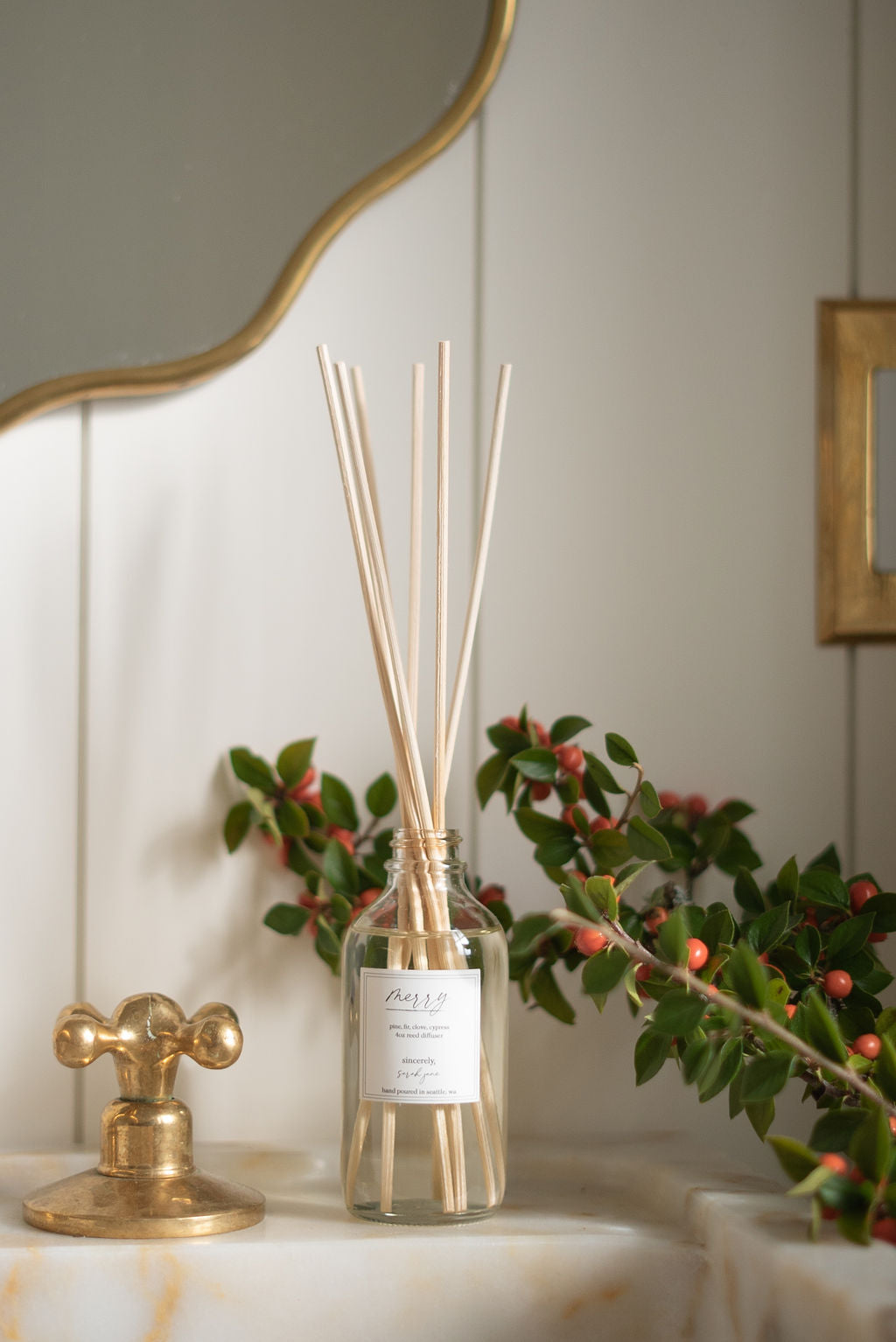 Merry Diffuser- Cypress, Clove, Pine Natural Reed