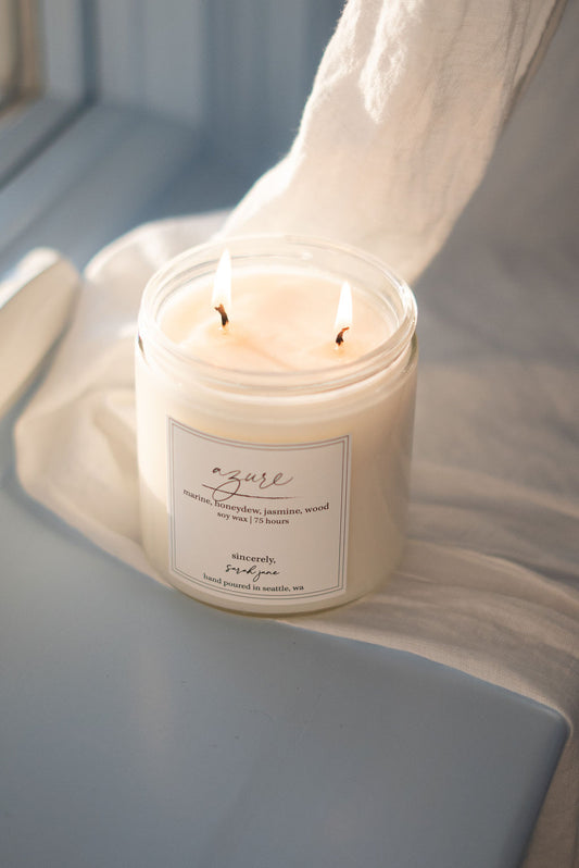 Azure - marine, honeydew, jasmine, wood