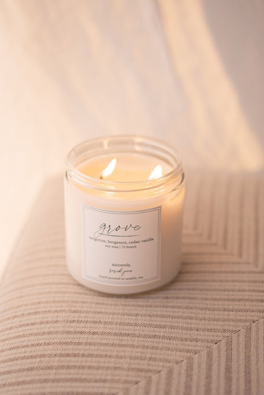 Grove - tangerine, bergamot, cedar, vanilla