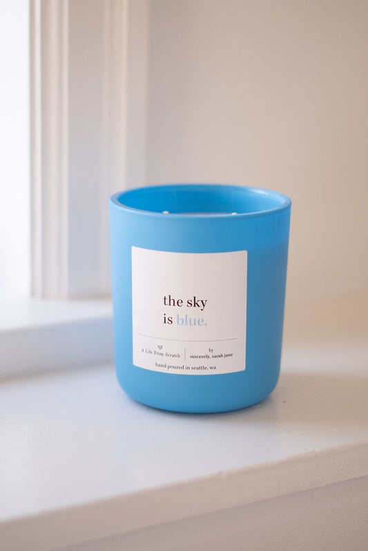 The Sky Is Blue Candle