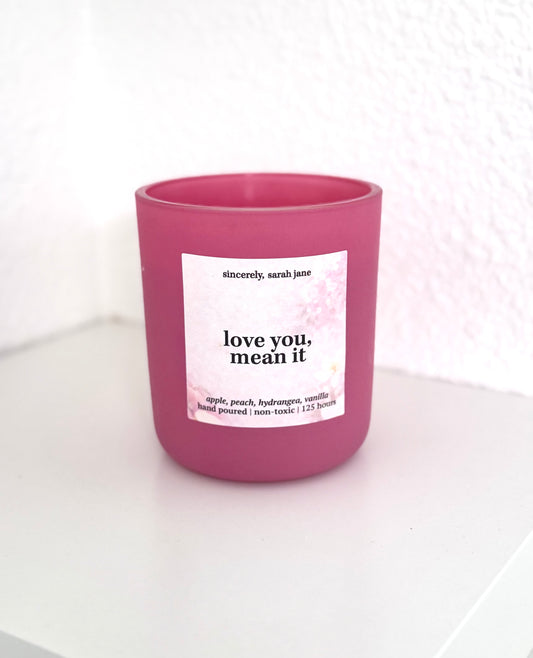 Love You, Mean It - Valentine's Day Candle
