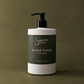 Body wash bottle labeled 'Alder Ridge' by 'Sincerely, Man' on a brown background