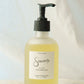 Hand wash bottle labeled 'Sincerely, Cove' on a light background