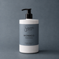 Bottle of Monaco body wash by Sincerely, Man on a gray background