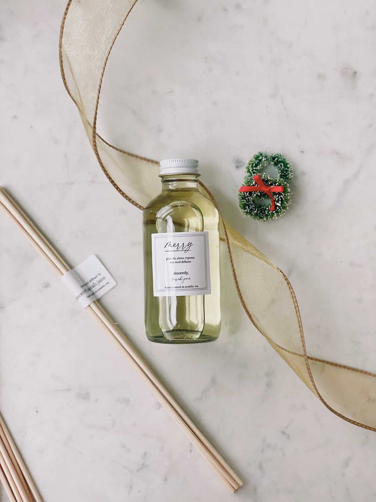 Merry - Cypress, Clove, Pine Natural Reed Diffuser